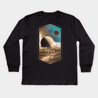 Dune Moons, Muad’Dib on Arrakis Kids Long Sleeve T-Shirt